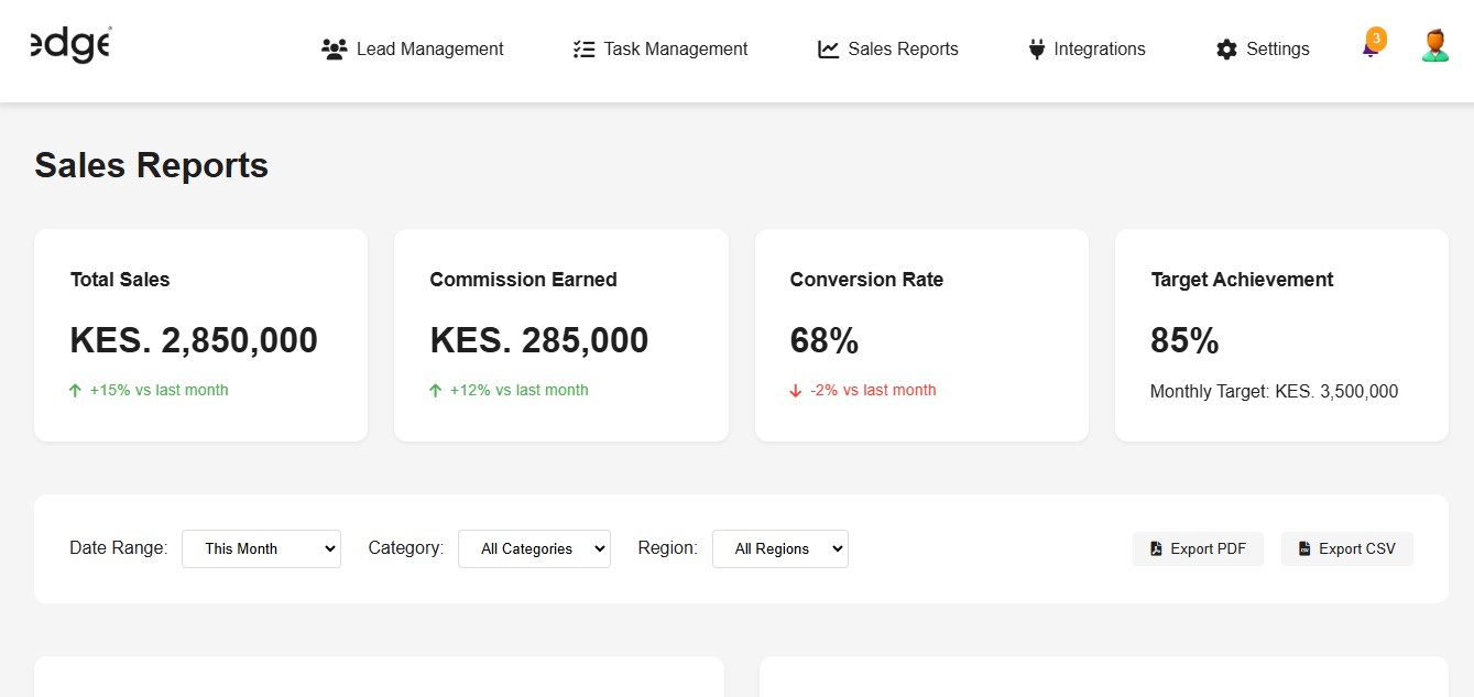 Edge by Citrus Platform Interface